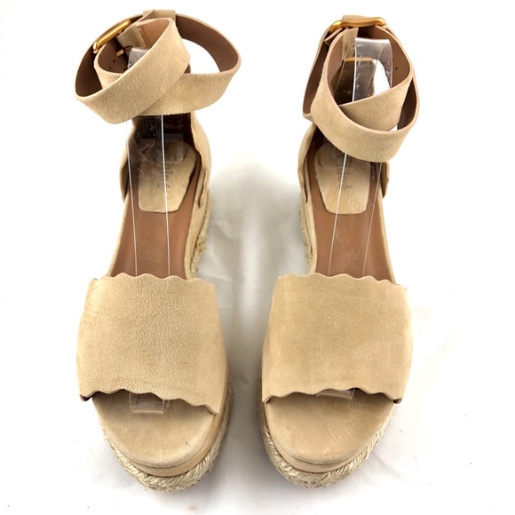 chloé lauren ankle wrap espadrilles